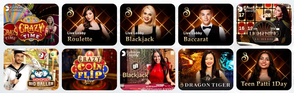 Live casino games BATERY CASINO