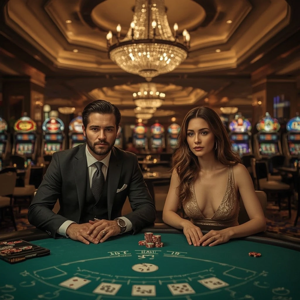 Two poker players at BATERY CASINO in India